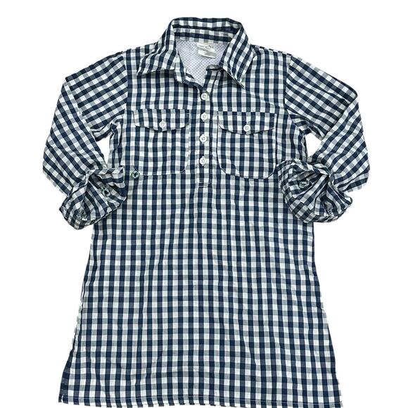 PRODOH Girls Navy Checkered Fishing Dress 5 - Picture 1 of 6